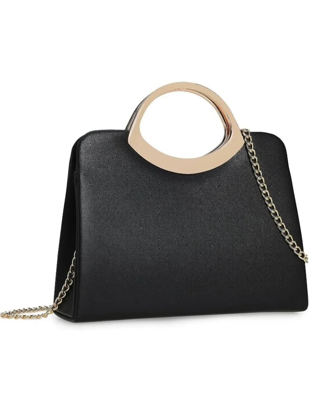 👜Women's Black Small Dressy Handbag Evening Bag Circle Handle Elegant Purse